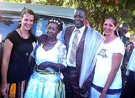 On the silver wedding, left Fenja, Ida, Edward and Julia.